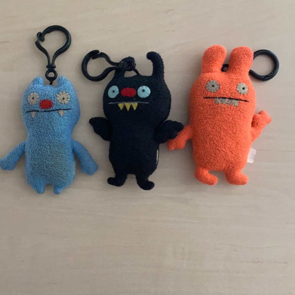 Three Ugly Doll keychains. Used condition.